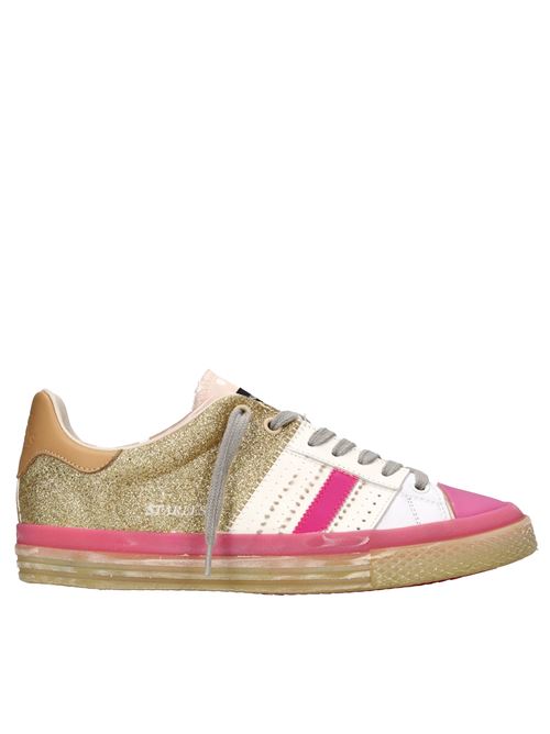Sneakers in pelle e tessuto HIDNANDER | STARLESS LOW GEMU EDITION HD1WS650 613BIANCO-ROSA-FUXIA-ORO-BEIGE